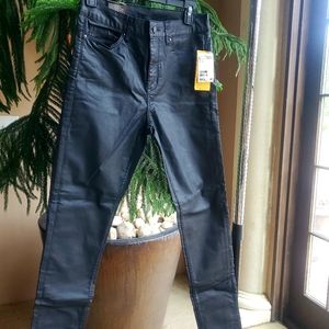 H&M Faux Leather High Waisted Skinny Jeans